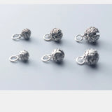 925 Sterling Silver Vintage Ringing Bell Charms DIY Jewelry Findings