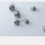 925 Sterling Silver Vintage Ringing Bell Charms DIY Jewelry Findings