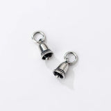 925 Sterling Silver Vintage Ringing Bell Circle Charms Decoration
