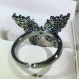 925 Sterling Silver Butterfly Ring Adjustment Antique Ring