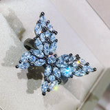 925 Sterling Silver Butterfly Ring Adjustment Antique Ring