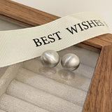 925 Silver Vintage Ball Earrings Women Jewelry Allergy-Free Party Gift