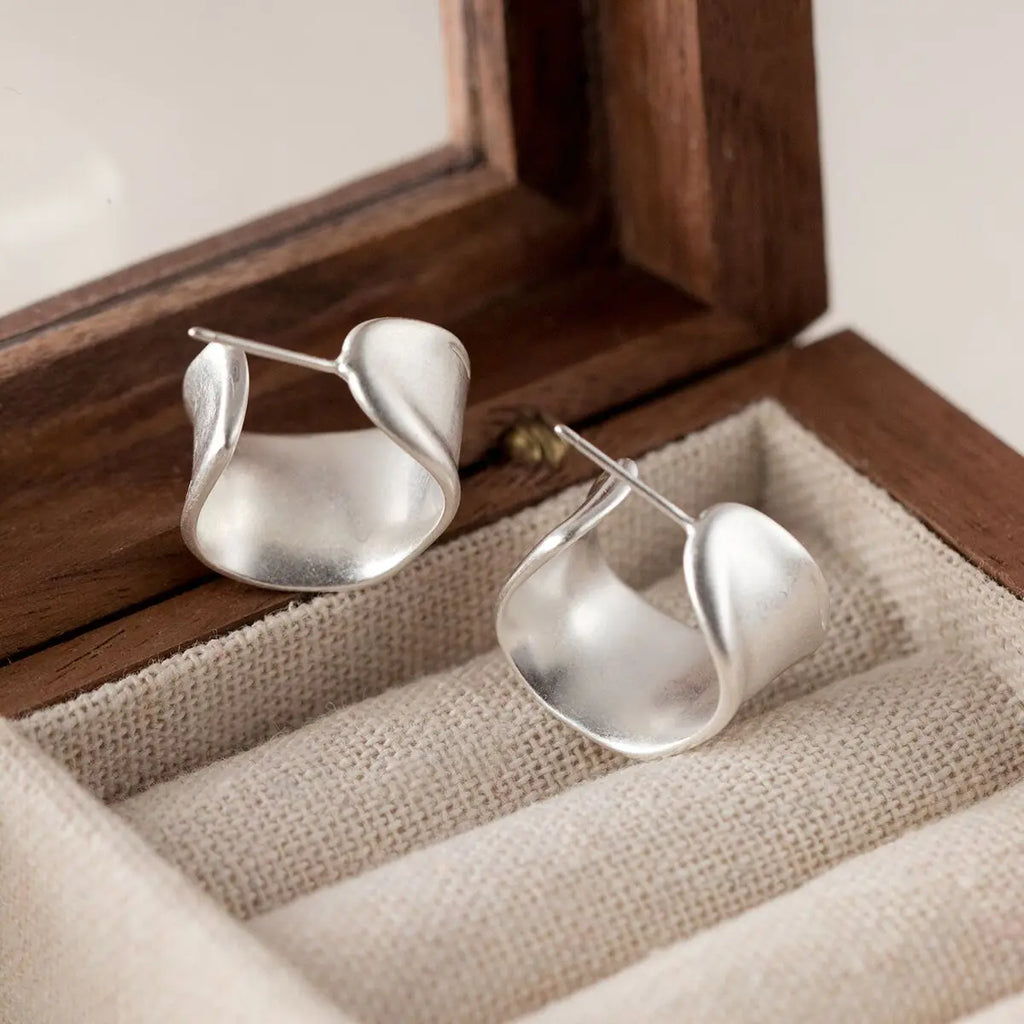 925 Silver Vintage Moon Earrings Allergy-Free Party Accessory Gift