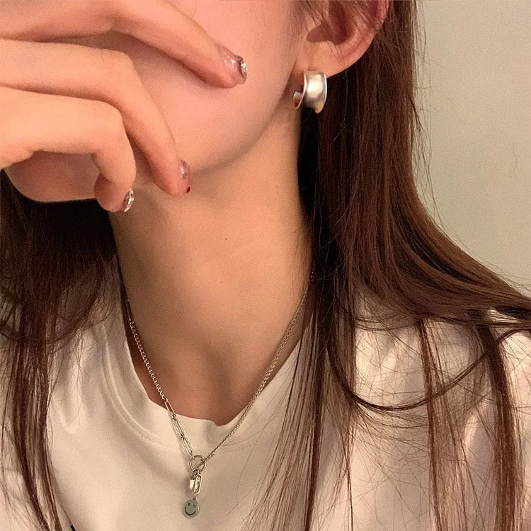 925 Sterling Silver Wide Earrings For Women