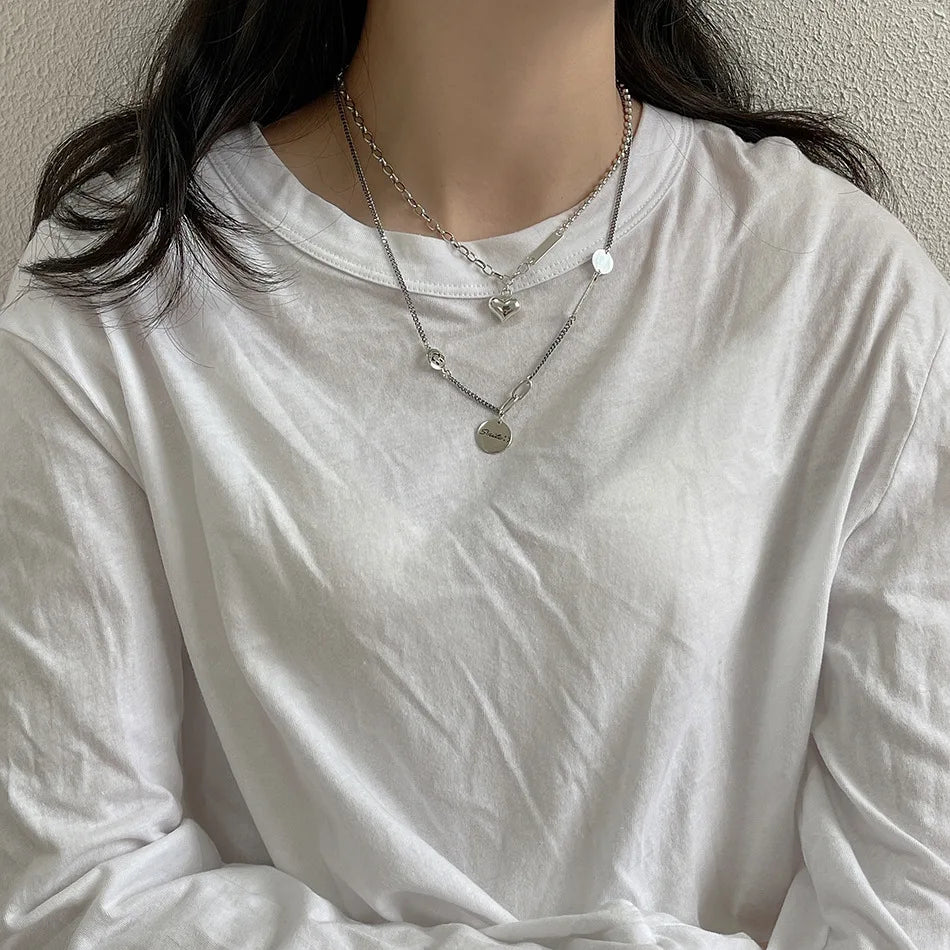 925 Silver Smiley Pendant Necklace Happy Expression Delicate Jewelry Gift