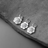 925 Silver Sunflower Blessing Charm for DIY Jewelry
