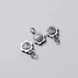 925 Silver Sunflower Blessing Charm for DIY Jewelry