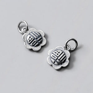 925 Silver Sunflower Blessing Charm for DIY Jewelry