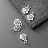 925 Silver Sunflower Blessing Charm for DIY Jewelry