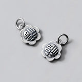 925 Silver Sunflower Blessing Charm for DIY Jewelry