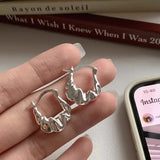 Sterling Silver Vintage Wave Earrings - Allergy-Free Party Accessories
