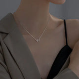 925 Sterling Silver W Letter Alien Love Necklace