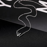 925 Sterling Silver W Letter Alien Love Necklace
