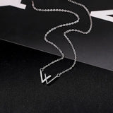 925 Sterling Silver W Letter Alien Love Necklace