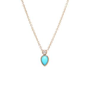 925 Silver Turquoise Charm Y Shape Necklace for Women