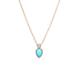 925 Silver Turquoise Charm Y Shape Necklace for Women
