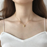 925 Silver Water Drop Clavicle Necklace 18K Teardrop Necklace