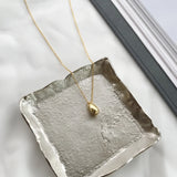 925 Silver Water Drop Clavicle Necklace 18K Teardrop Necklace