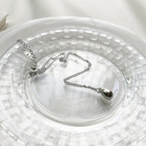 925 Silver Water Drop Clavicle Necklace 18K Teardrop Necklace