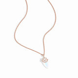 925 Silver Moonstone Charm Rose Necklace Women's Jewelry