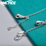 925 Silver Water Drop Pendant Bracelet For Women