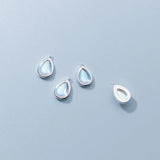 925 Silver Moonstone Water Drop Charms Necklace