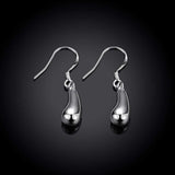 925 Silver Water Droplets Raindrops Earrings Wedding Engagement Party Jewelry