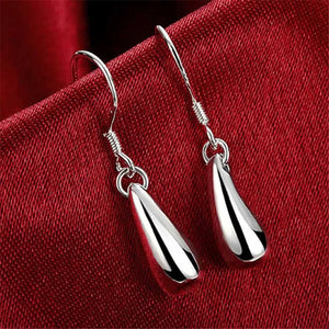 925 Silver Water Droplets Raindrop Earrings for Women