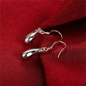 925 Silver Water Droplets Raindrop Earrings for Women