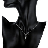 925 Silver Water drop Bangle Necklace Earrings Rings Set