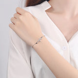 925 Silver Wave Bracelet Heartbeat Frequency Lightning Line Women Ornament
