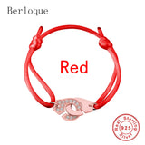 925 Silver Wedding Bracelet Rose Handcuff Bracelet Menottes Style Jewelry