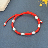 925 Silver Wedding Bracelet for Women Girls Red Thread Fine Jewelry