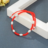 925 Silver Wedding Bracelet for Women Girls Red Thread Fine Jewelry