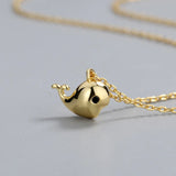 925 Sterling Silver Whale Pendant Large Zircon Necklace Set Chain Women