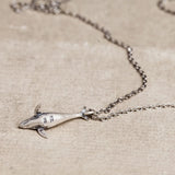 925 Silver Whale Pendant Vintage Necklace Jewelry Finding
