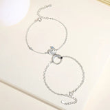925 Silver Whale Charm Bracelet Platinum Plated Romantic Ocean Jewelry