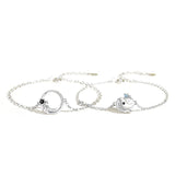 925 Silver Whale Charm Bracelet Platinum Plated Romantic Ocean Jewelry