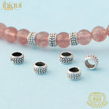 925 Silver Wheat Spike Wheel Spacer Beads S925 for DIY Bracelet Necklace