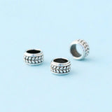 925 Silver Wheat Spike Wheel Spacer Beads S925 for DIY Bracelet Necklace