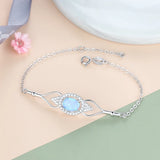 925 Silver Opal Stone Bracelet