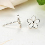 925 Silver Daisy Stud Earrings For Women Kids Wedding Gift