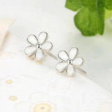 925 Silver Daisy Stud Earrings For Women Kids Wedding Gift