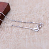 925 Silver Snake Necklace Platinum Plated Twrist Chain
