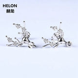 925 Silver Stud Earrings Setting for 5-9mm Pearl or Bead - Semi mount