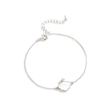 925 Silver Mother of Pearl Clover Bracelet for Women