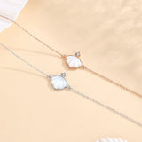 925 Silver Mother of Pearl Clover Bracelet for Women