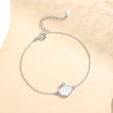 925 Silver Mother of Pearl Clover Bracelet for Women