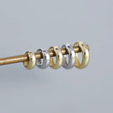 925 Silver Wide Hoop Earrings Geometric Safety Pin Bohemian Jewelry