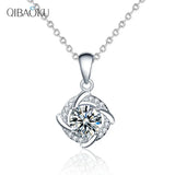 925 Silver Windmill Necklace with Diamond Mosan Pendant